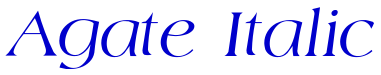 Agate Italic font